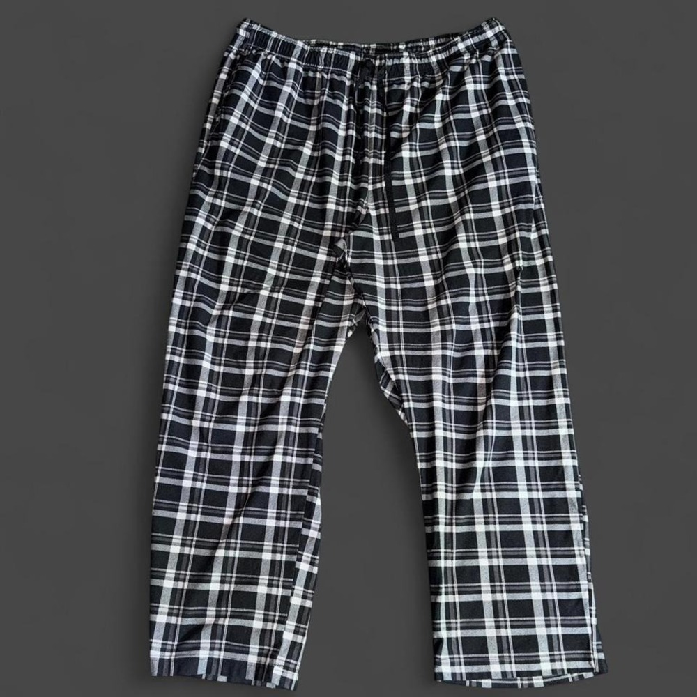 Nautica Plaid Pajama Pants Black White Sleepwear Lounge Y2K Cozy Relaxed Mens XL